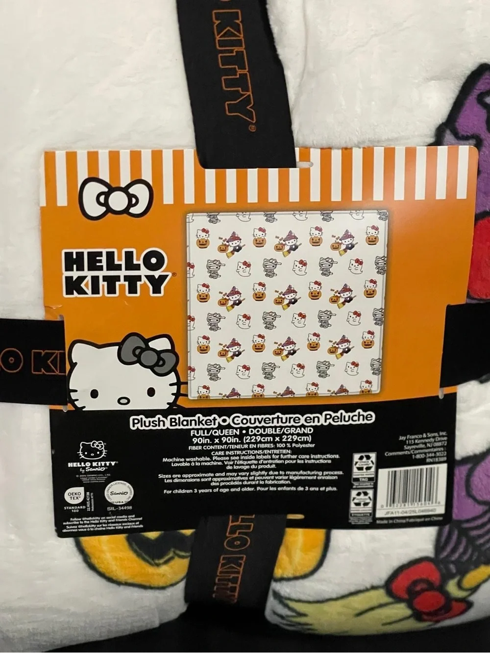 Halloween Hello Kitty Trick or Treat Blanket - Halloween Hello Kitty Blanket